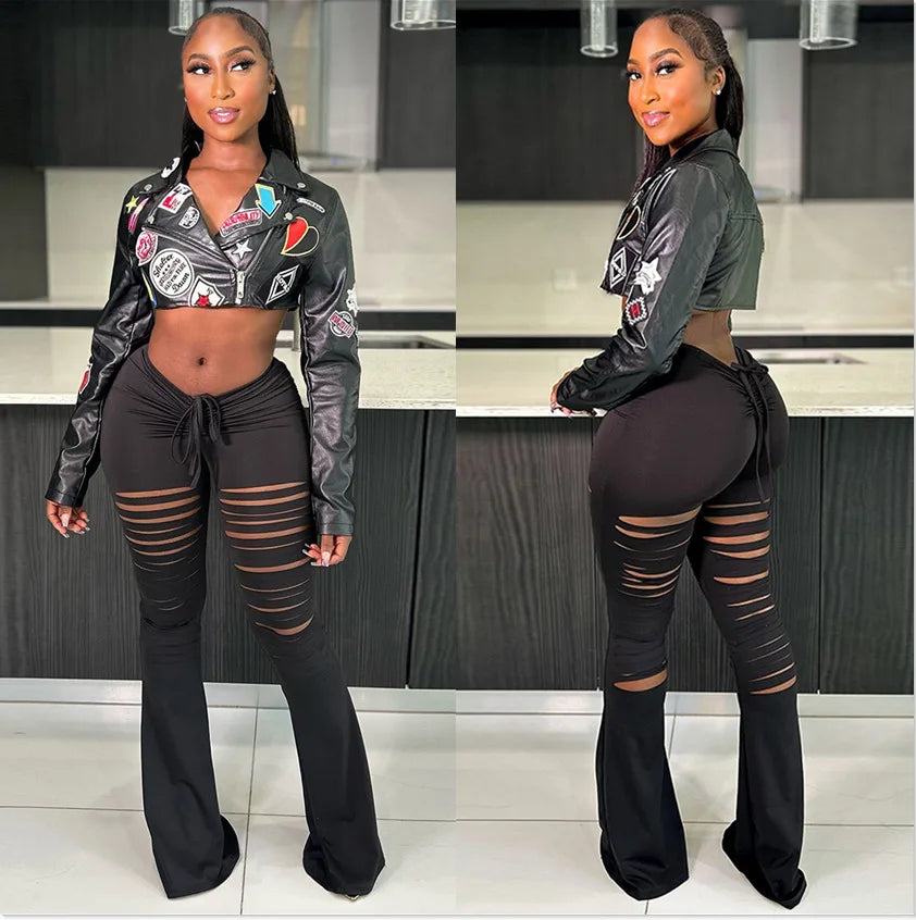 Leather Cropped Jacket