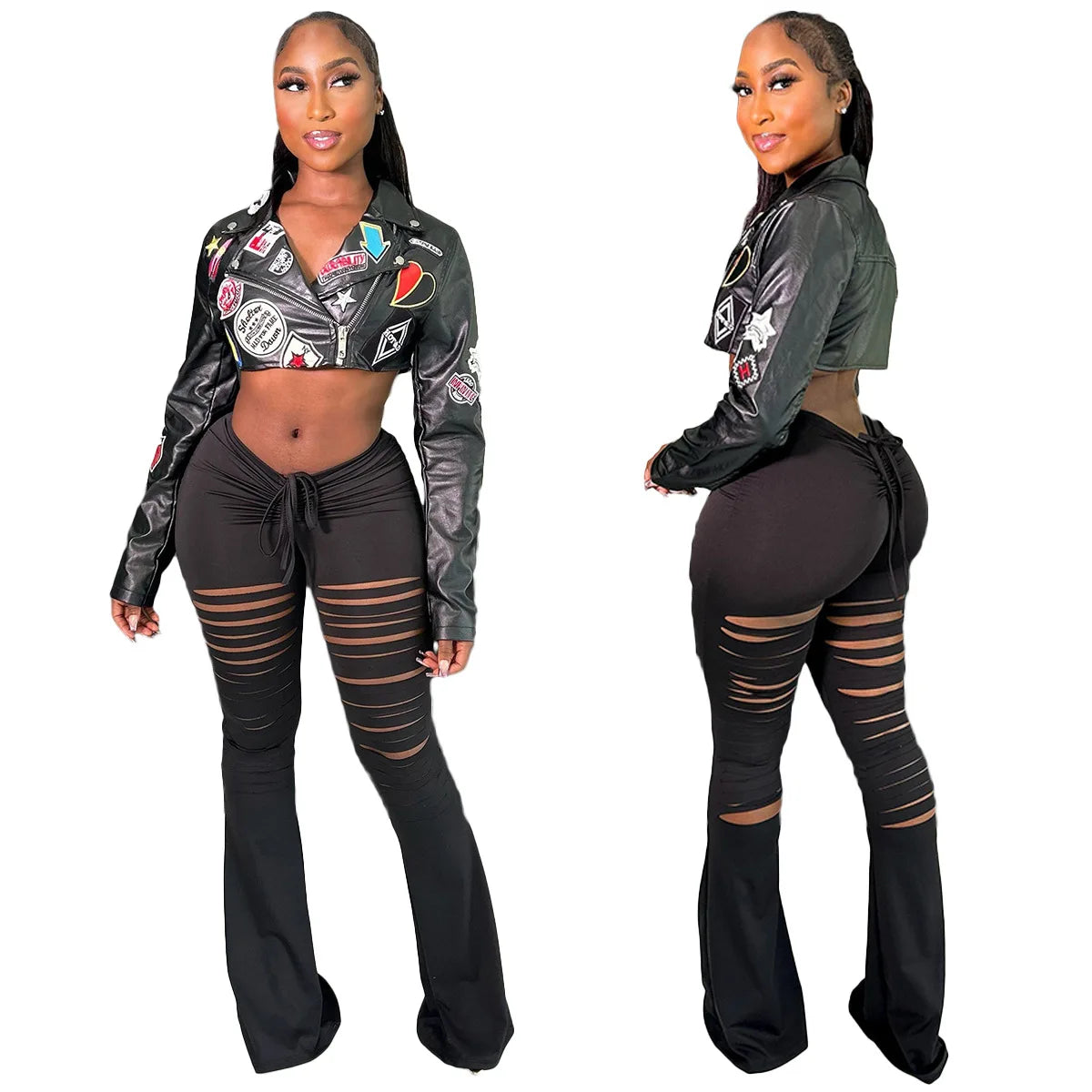 Leather Cropped Jacket