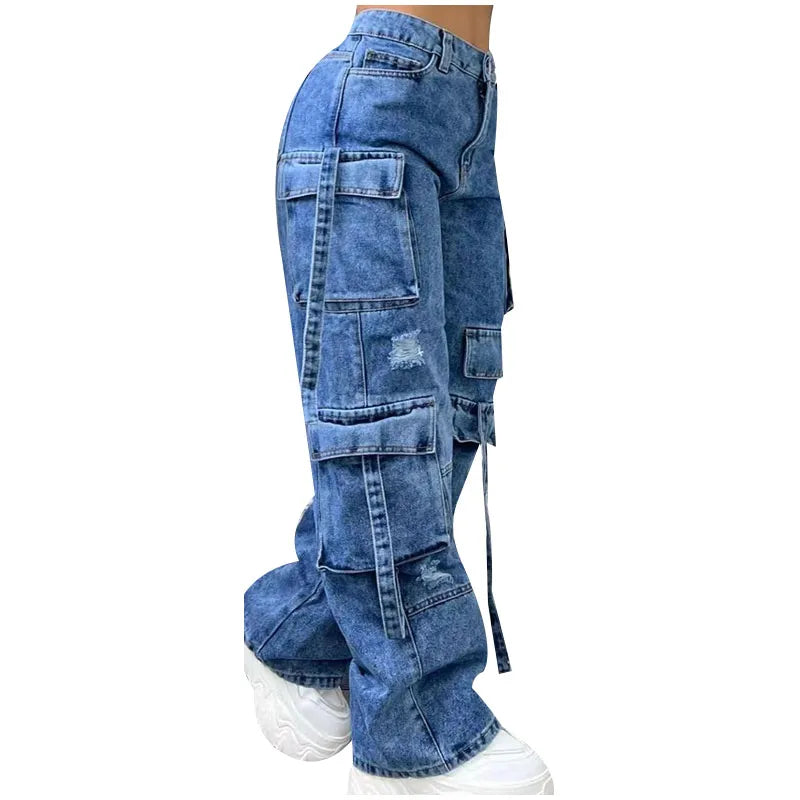 rhinestone cargo jeans