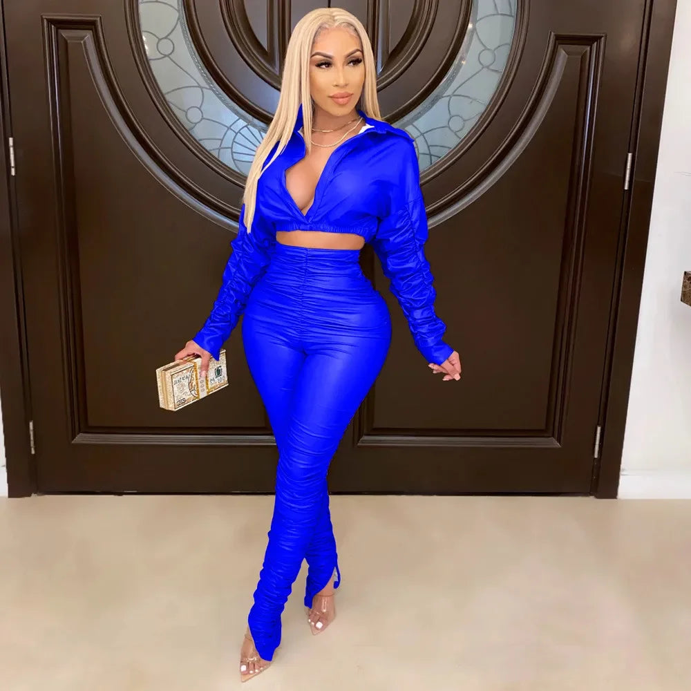 Leather Two Piece Set