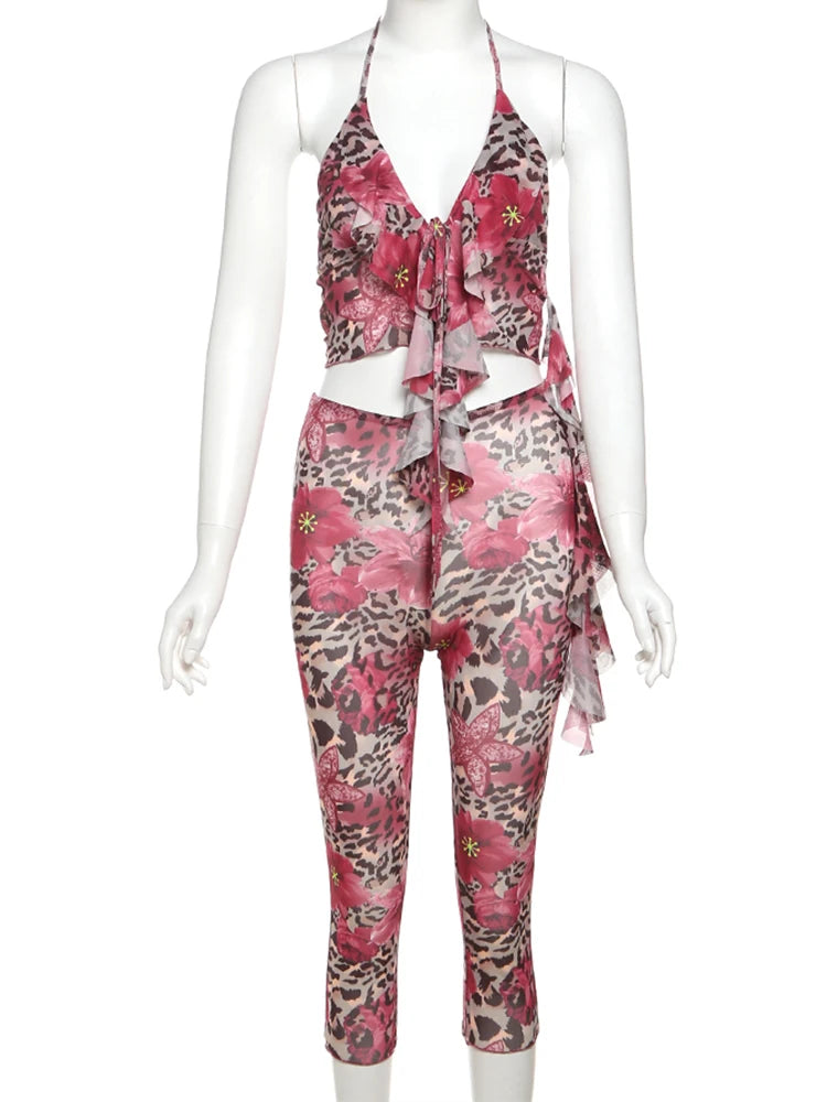 Flower Print 2 Piece Set