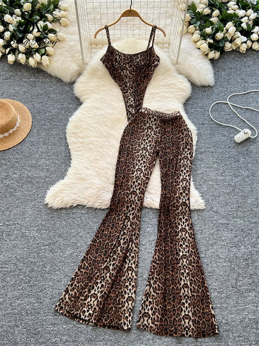 Leopard Pants 2 piece